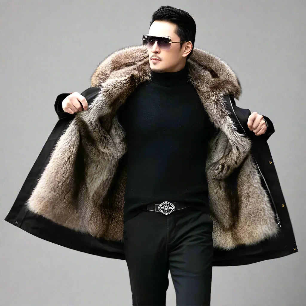 Warme Winterjacke für Herren mit Fronttaschen
