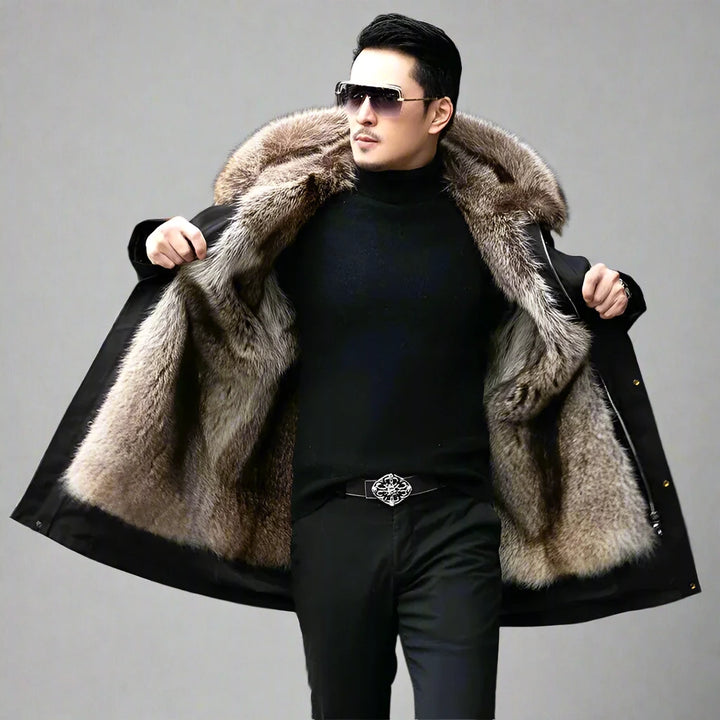 Warme Winterjacke für Herren mit Fronttaschen
