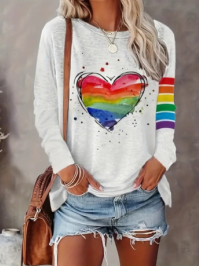 Regenbogen-Shirt für Damen