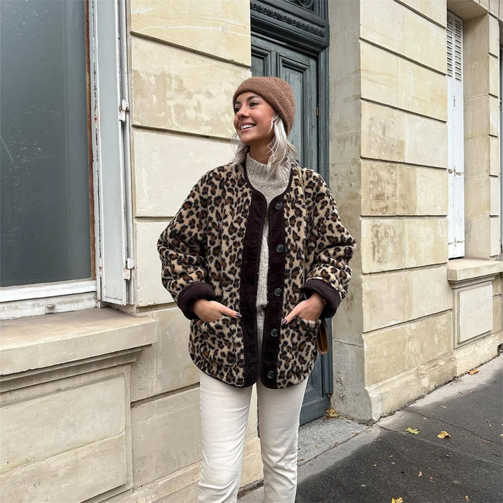 Jacke mit Leopardenmuster für Damen