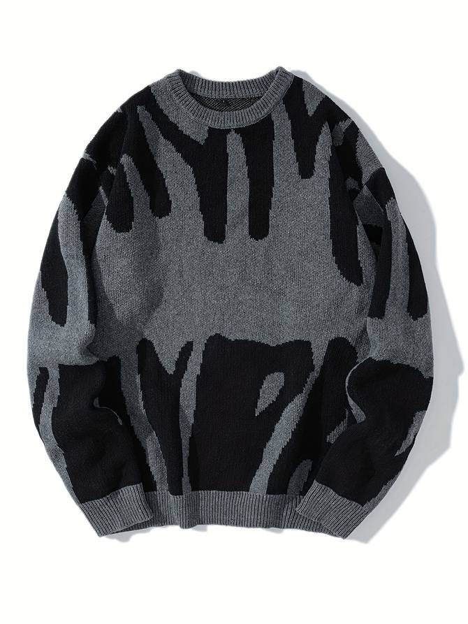 Grafisch gemusterter Pullover für Damen
