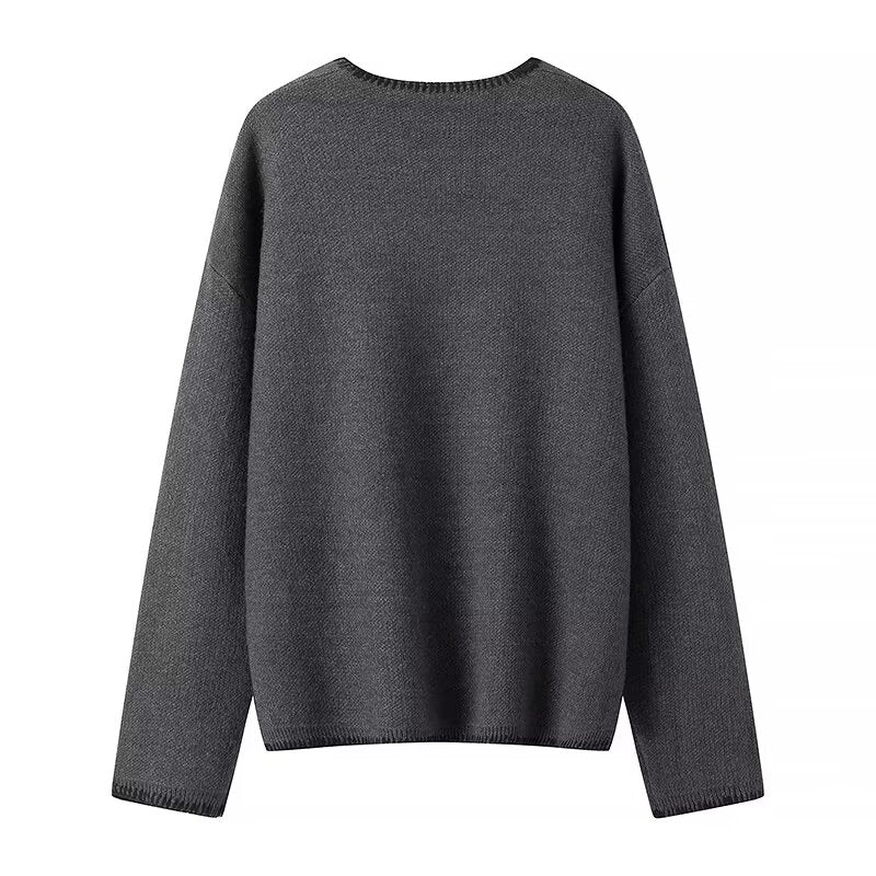 Pullover mit V-Ausschnitt für Damen