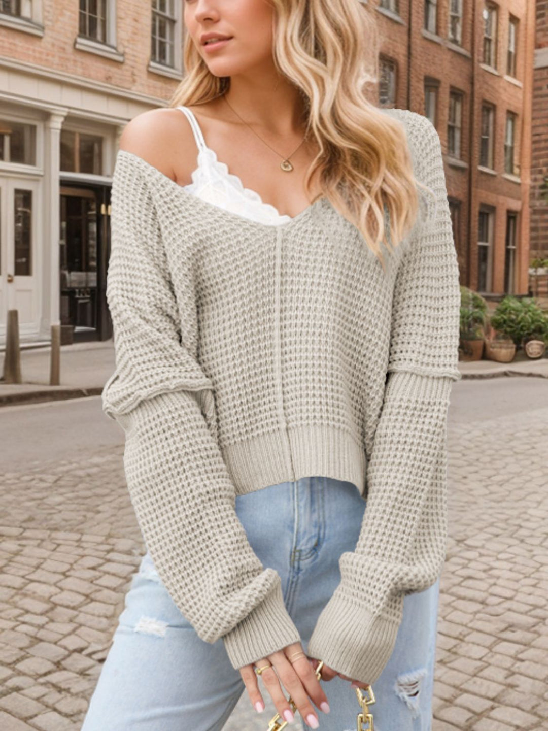 Schicker Pullover mit V-Ausschnitt für Damen