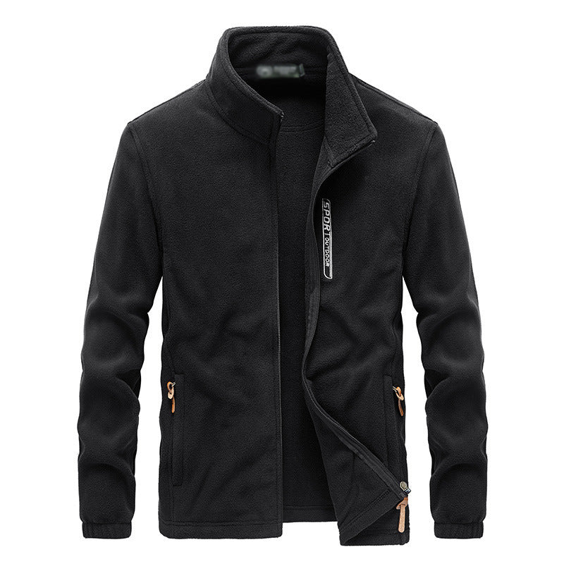 Warme Herrenjacke mit Stehkragen