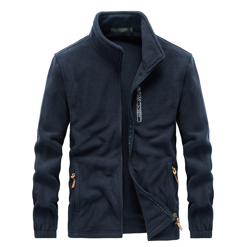 Warme Herrenjacke mit Stehkragen