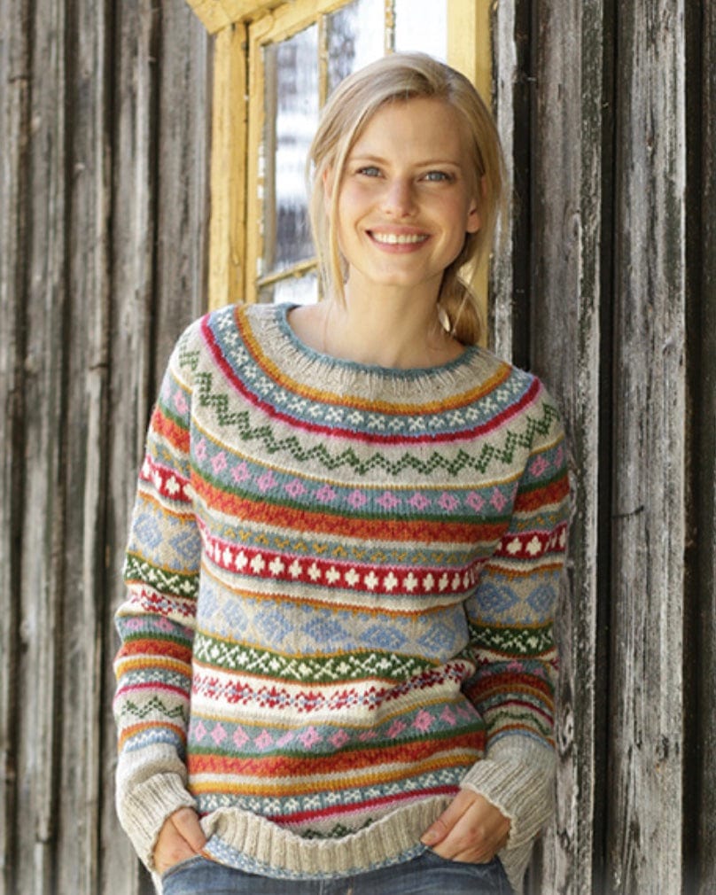 Geometrisch gemusterter Pullover für Damen