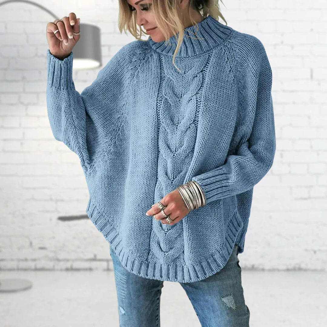 Stylischer Rollkragenpullover für Damen mit Strickmuster