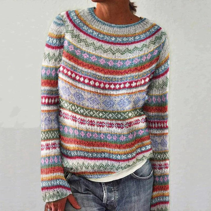 Geometrisch gemusterter Pullover für Damen