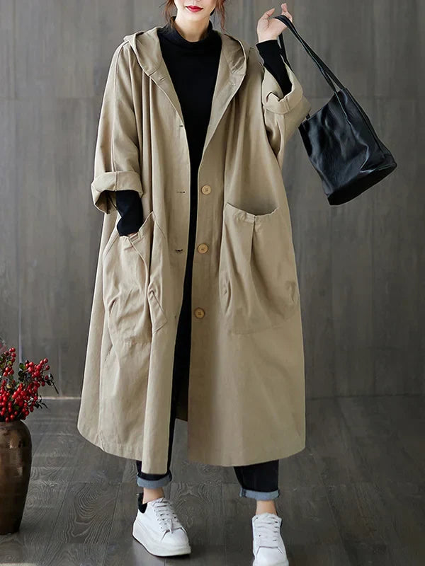 Trenchcoat mit Kapuze für Damen