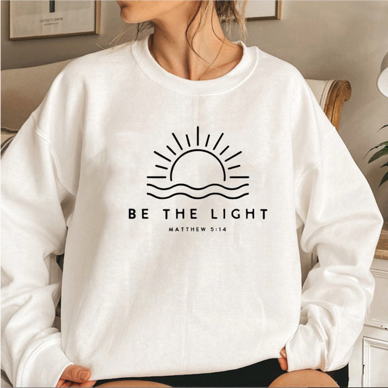 Front bedruckter Pullover für Damen