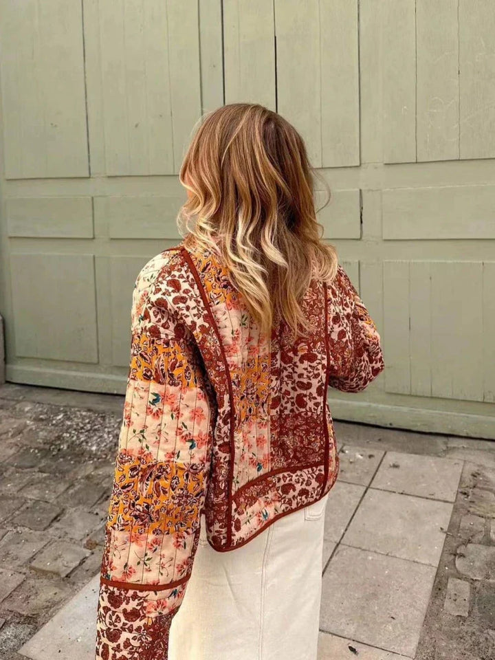 Blumen-Vintage-Jacke für Damen