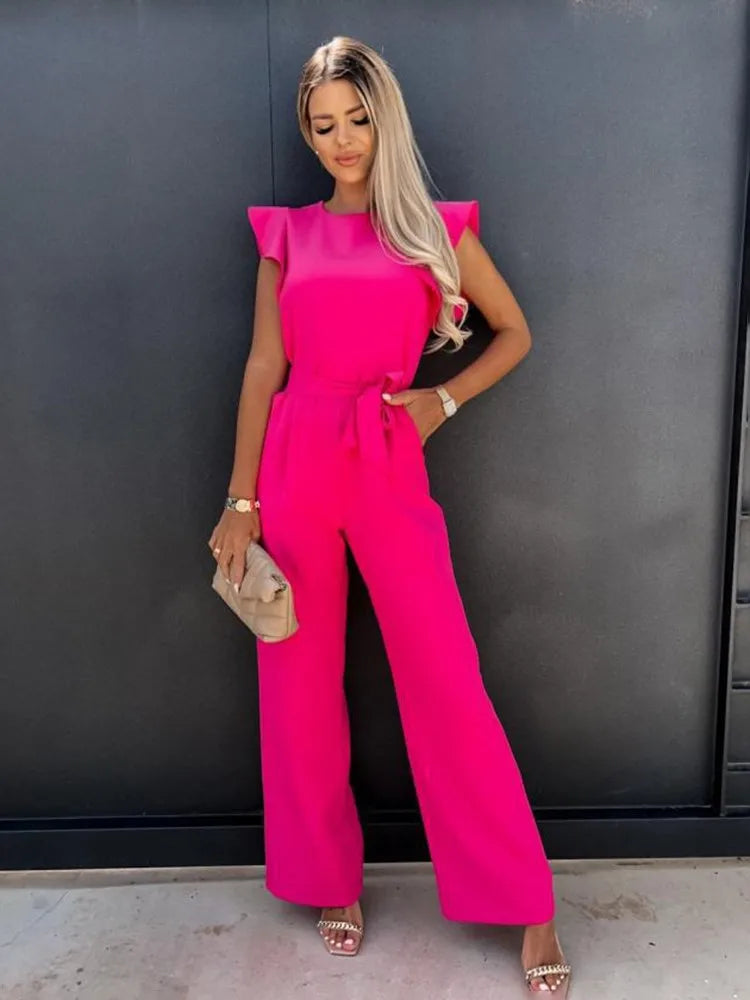 Eleganter Jumpsuit mit Gürtel für Damen