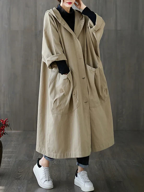 Trenchcoat mit Kapuze für Damen