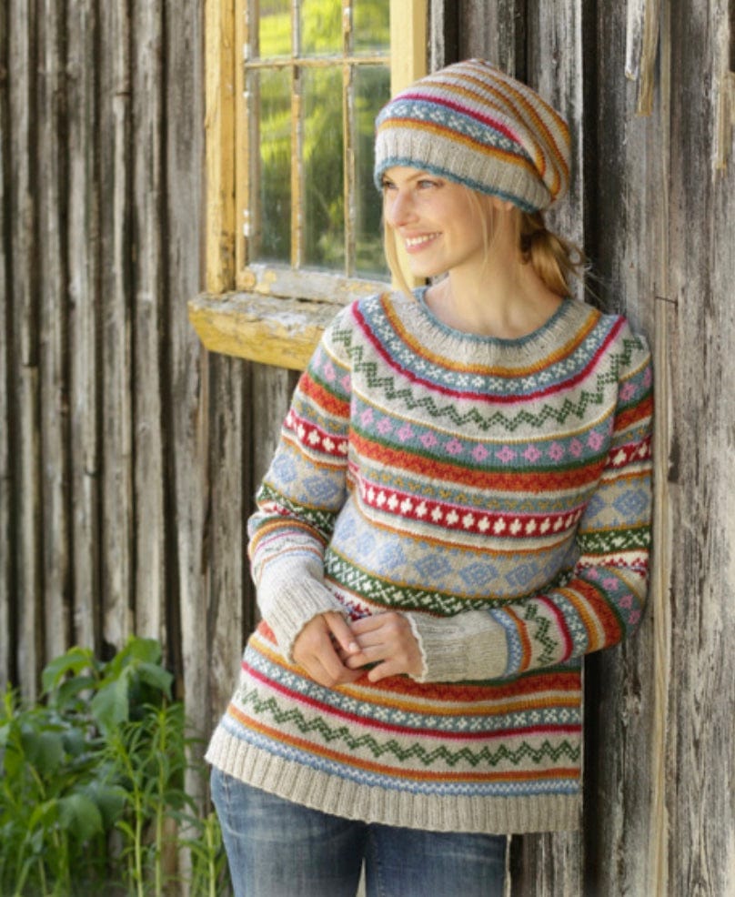 Geometrisch gemusterter Pullover für Damen