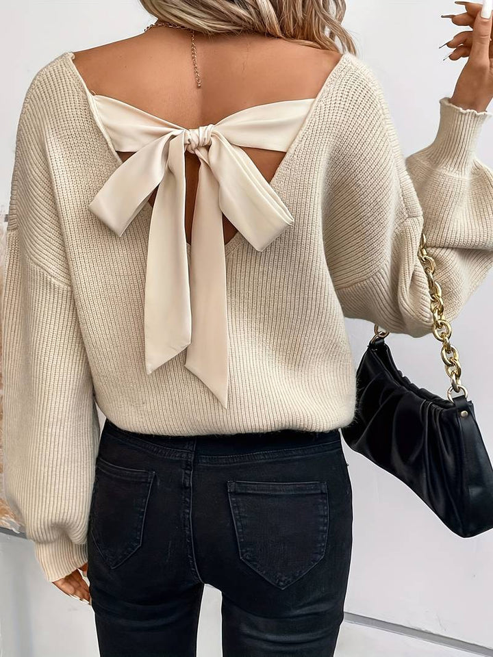 Eleganter Pullover mit V-Ausschnitt für Damen