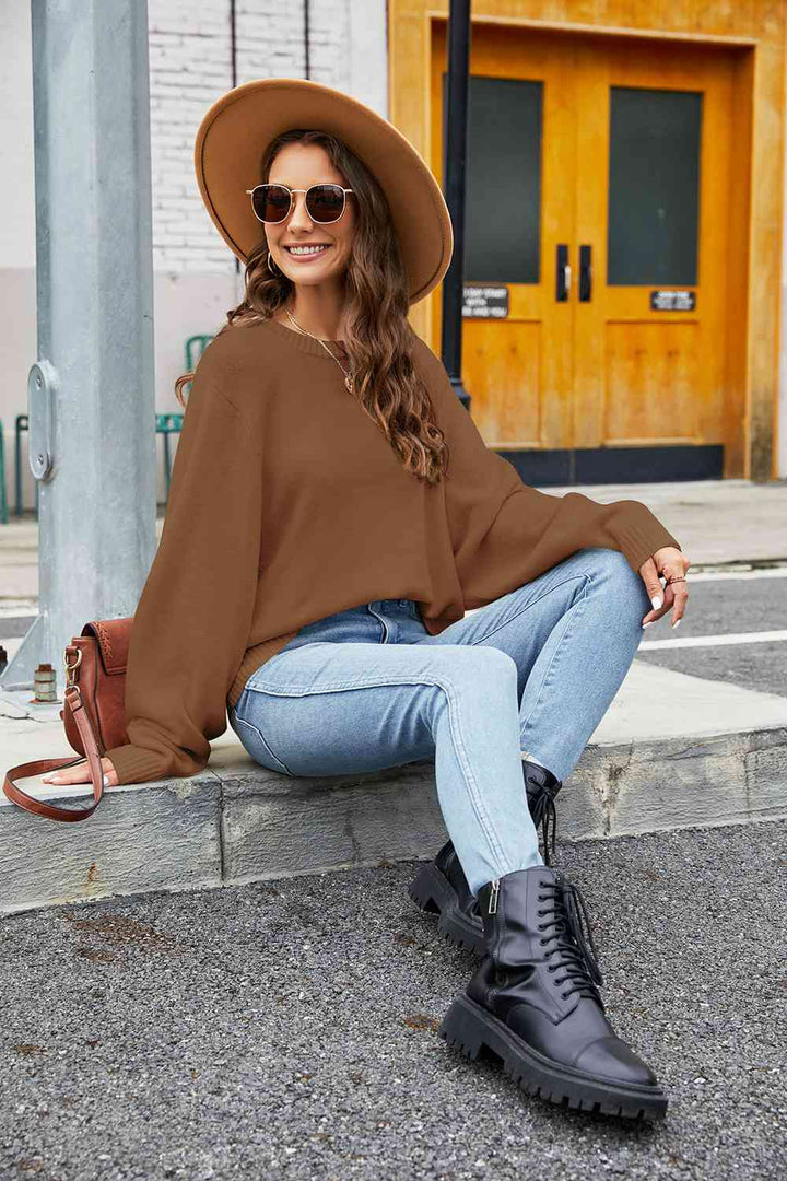 Klassischer Rundhalspullover für Damen