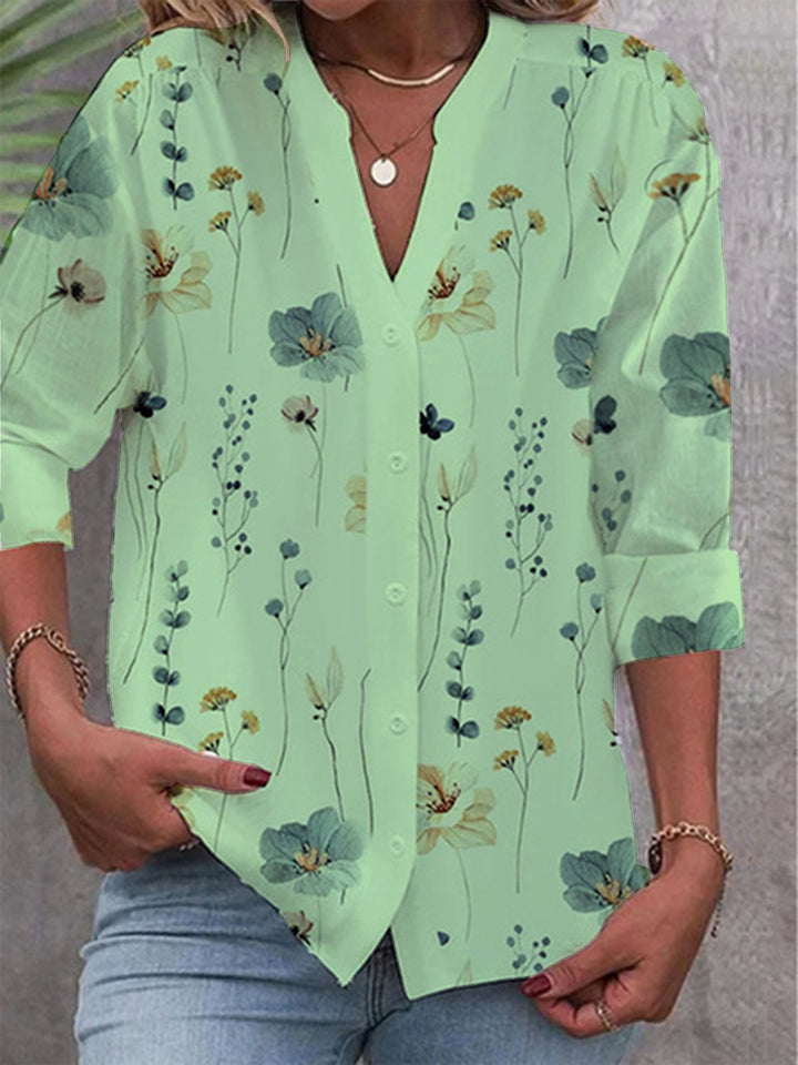 Blumenmuster-Shirt für Damen