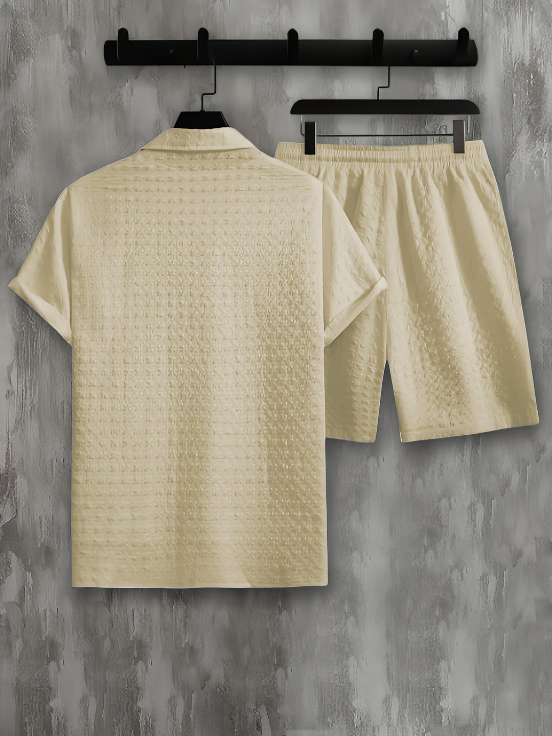 Waffelshirt und Shorts mit Kordelzug für Herren