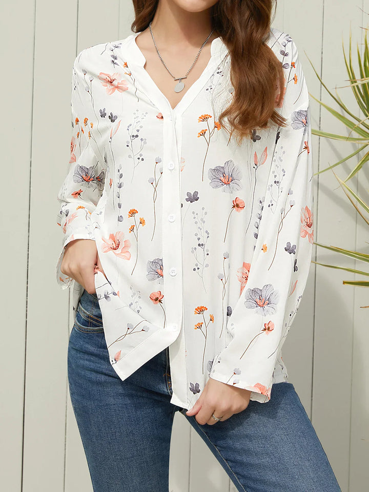 Blumenmuster-Shirt für Damen