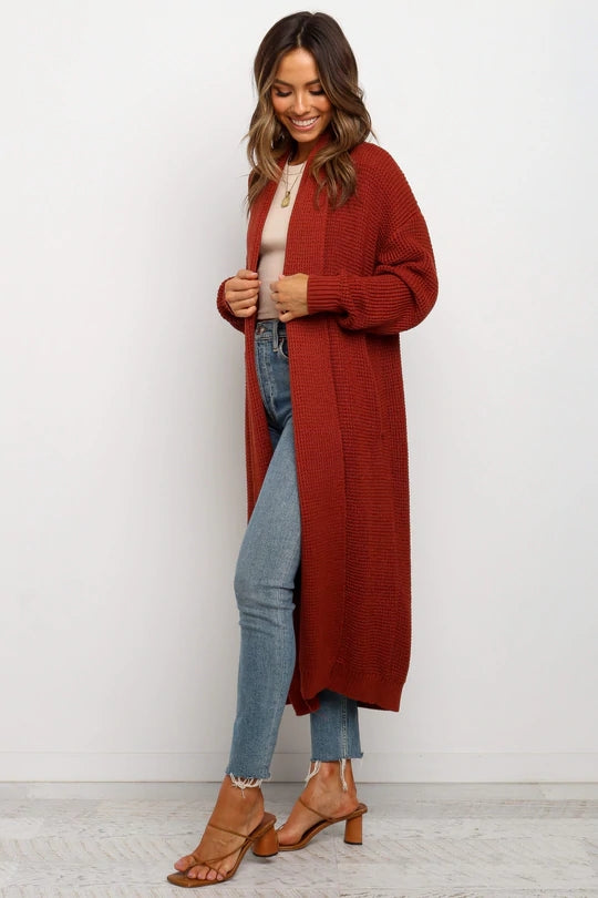 Lange Strickjacke für Damen