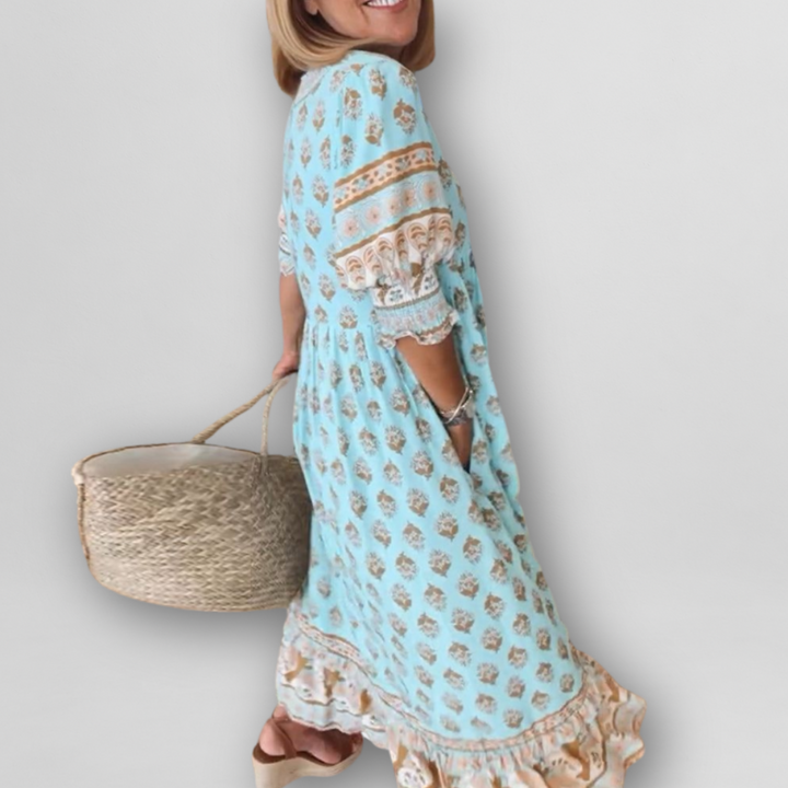 Lässiges Damen Sommerkleid mit Muster