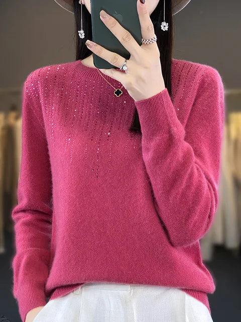 Eleganter Glitzerpullover für Damen