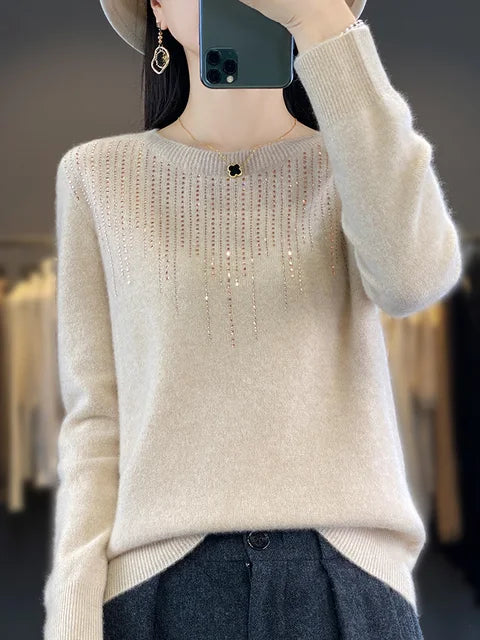 Eleganter Glitzerpullover für Damen