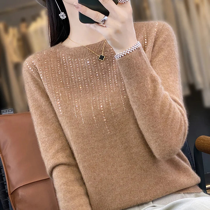 Eleganter Glitzerpullover für Damen