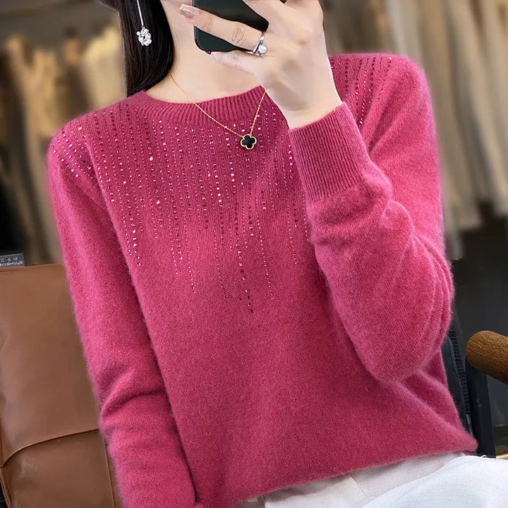 Eleganter Glitzerpullover für Damen