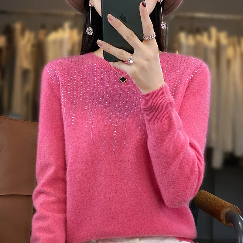 Eleganter Glitzerpullover für Damen