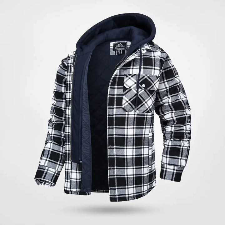 Modische Button-Down Jacke mit Kapuze für Herren