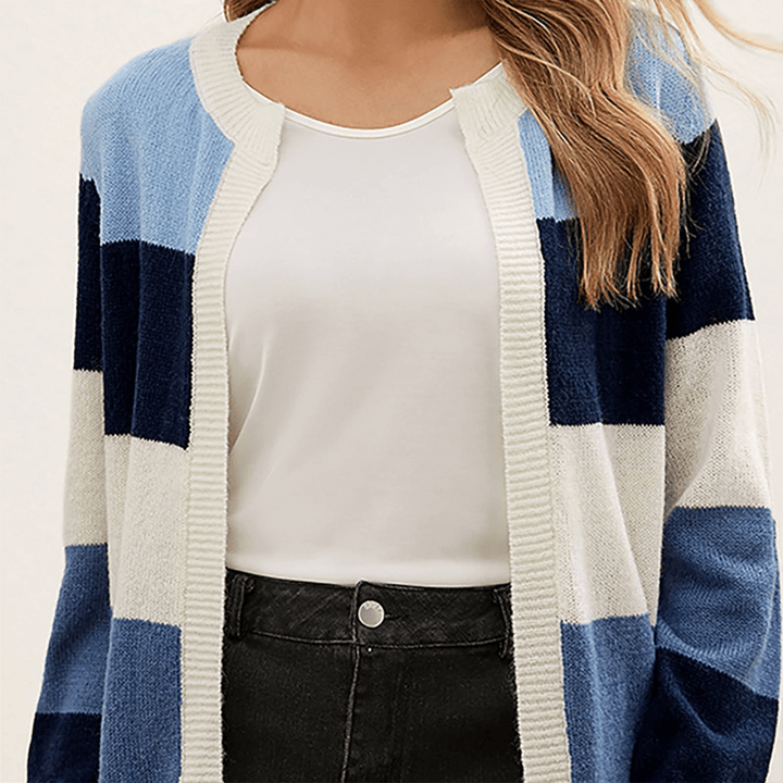 Modern gestreifter Cardigan für Damen