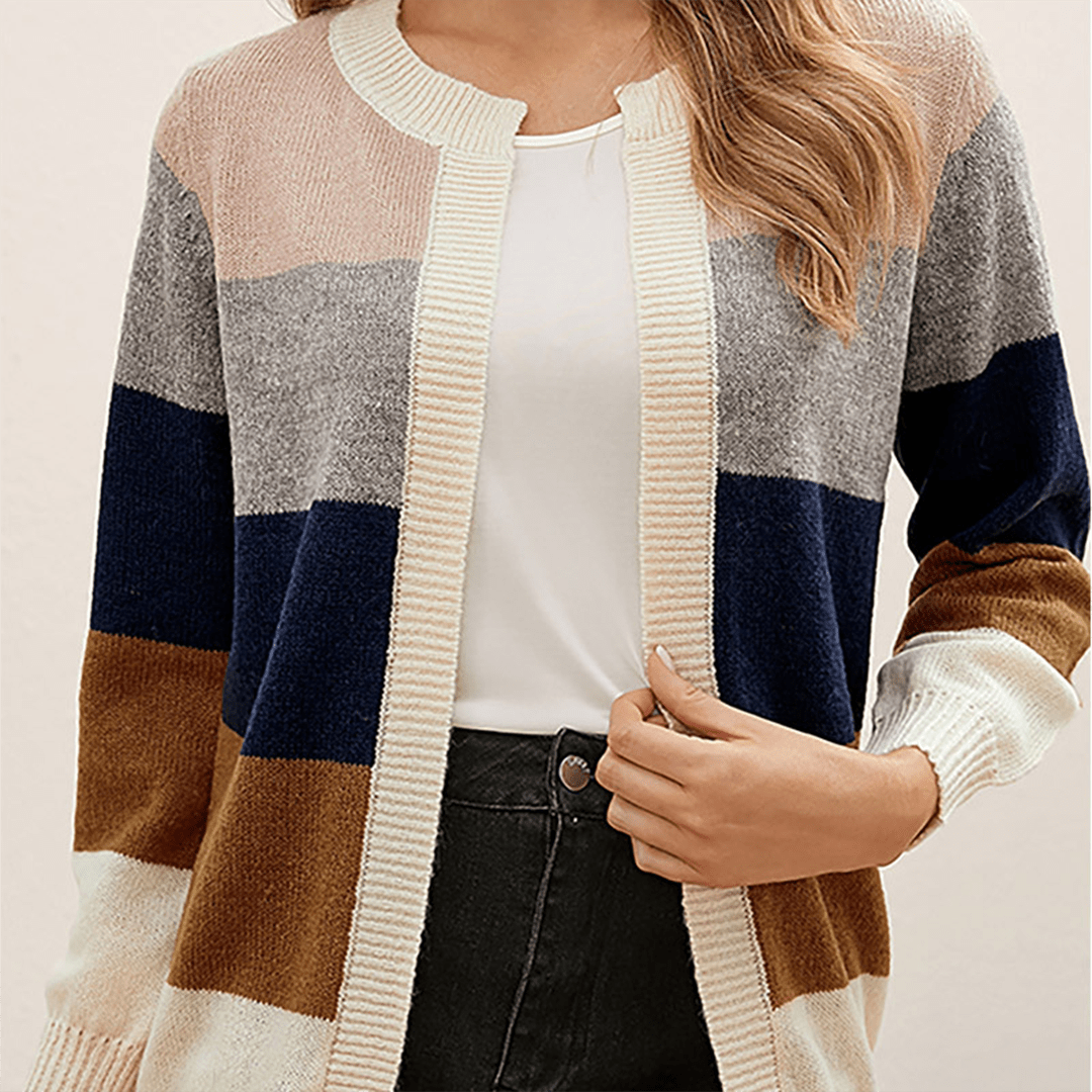 Modern gestreifter Cardigan für Damen