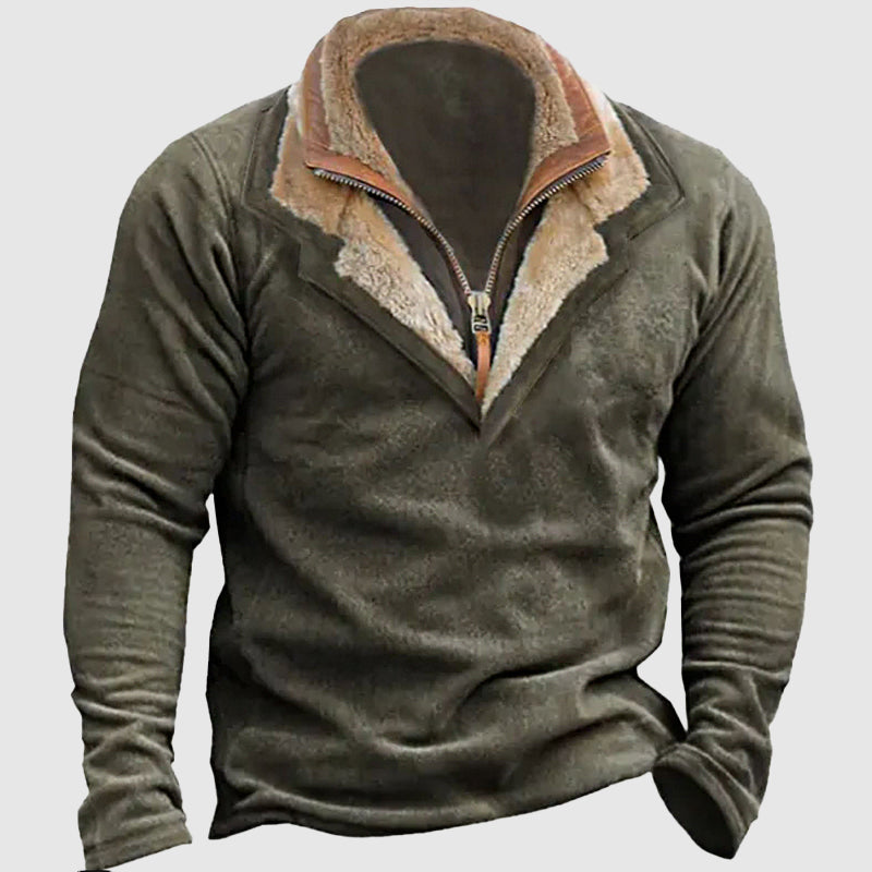 Pullover mit Vintage-Kragen für Herren