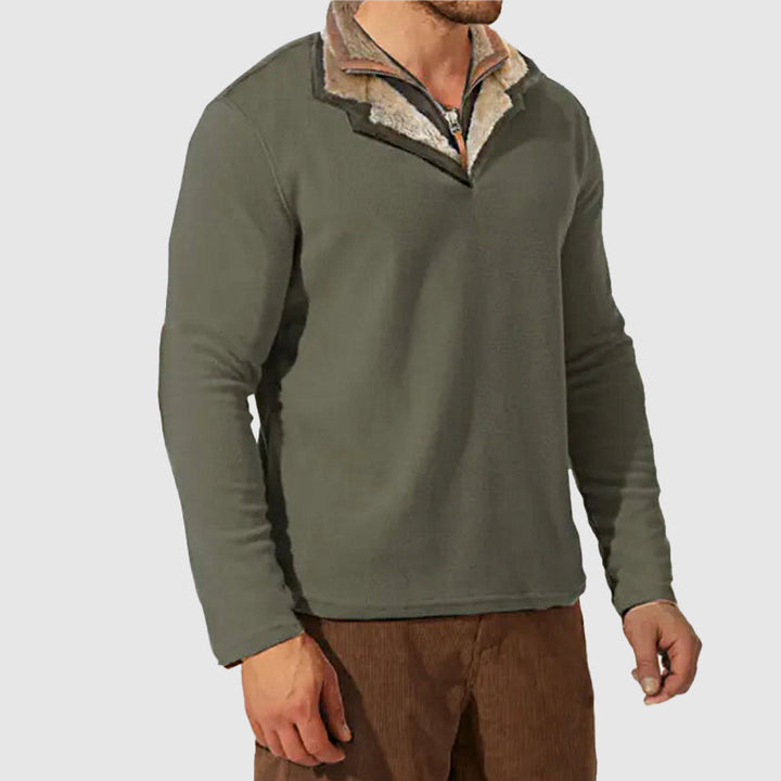 Pullover mit Vintage-Kragen für Herren