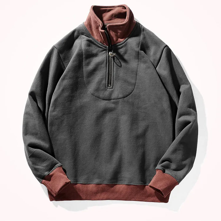 Übergroßer Quarter-Zip Pullover für Herren