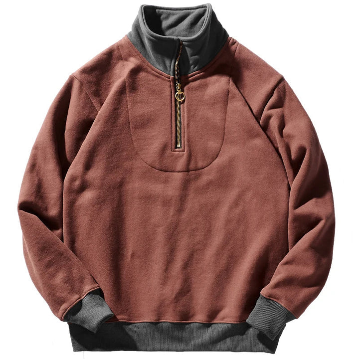 Übergroßer Quarter-Zip Pullover für Herren