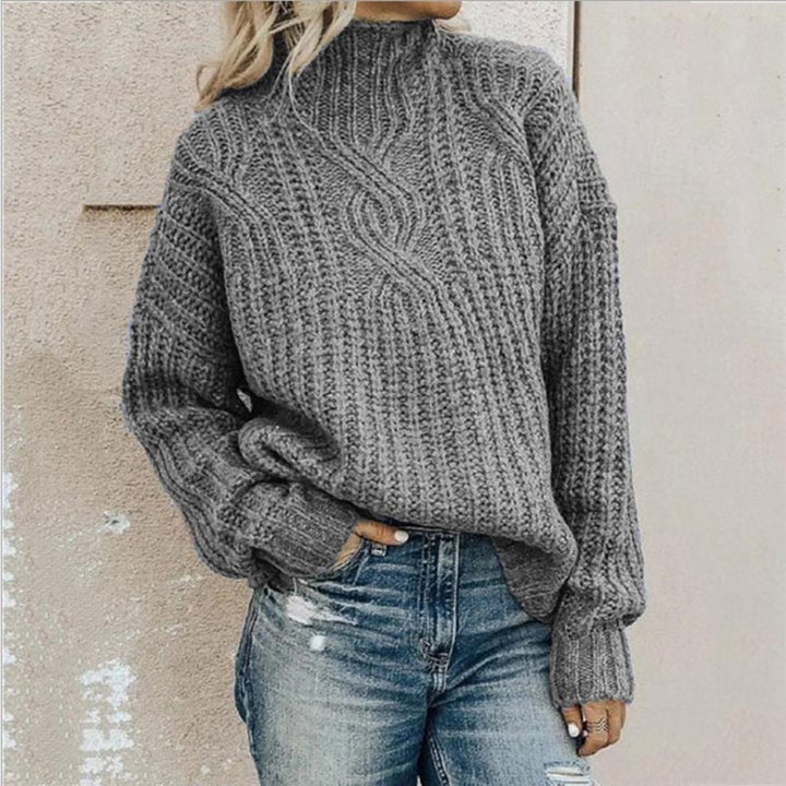 Gestrickter Rollkragenpullover für Damen