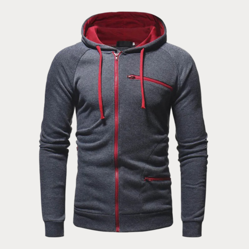 Zip-Up Jacke mit Kapuze für Herren