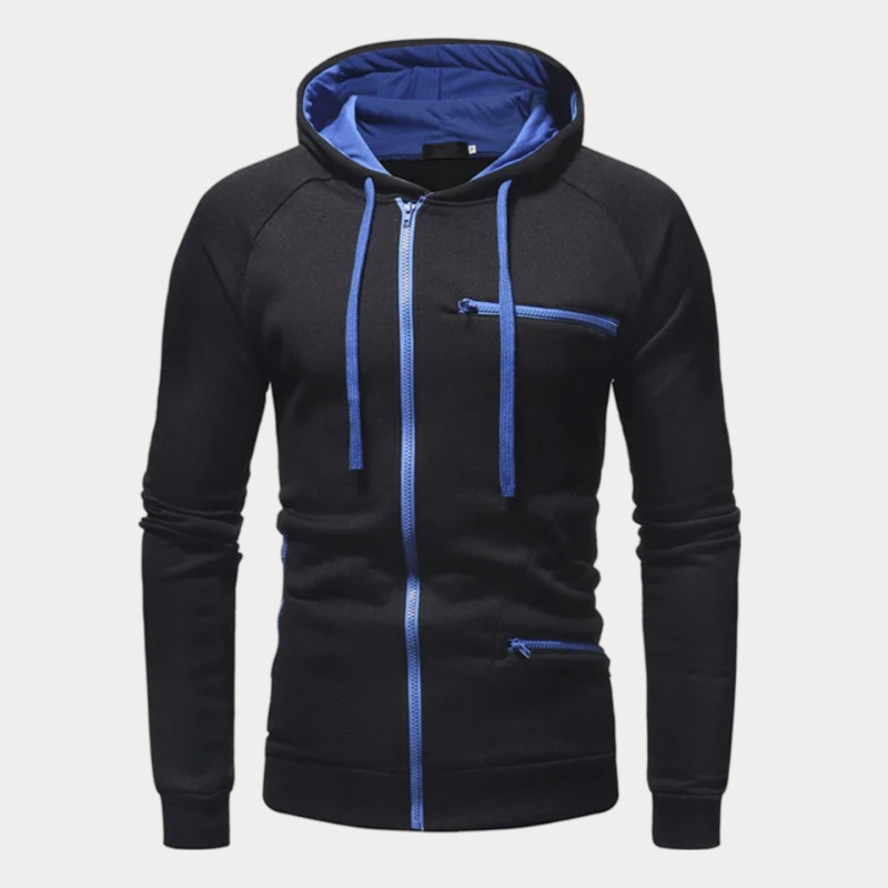 Zip-Up Jacke mit Kapuze für Herren