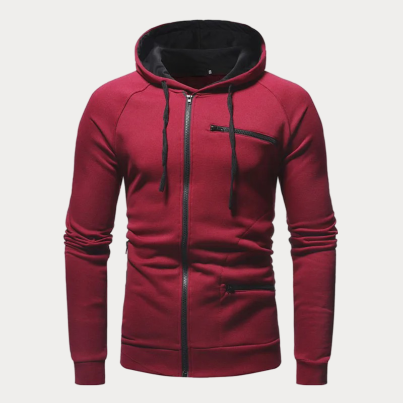 Zip-Up Jacke mit Kapuze für Herren