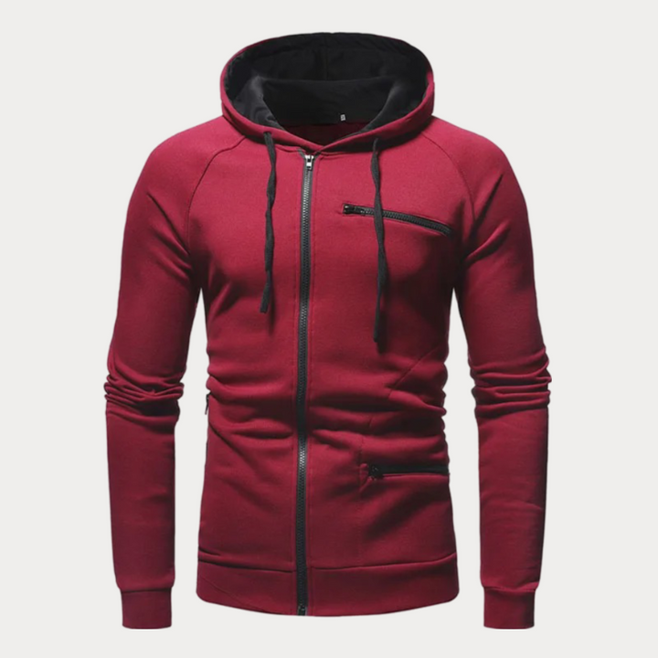 Zip-Up Jacke mit Kapuze für Herren