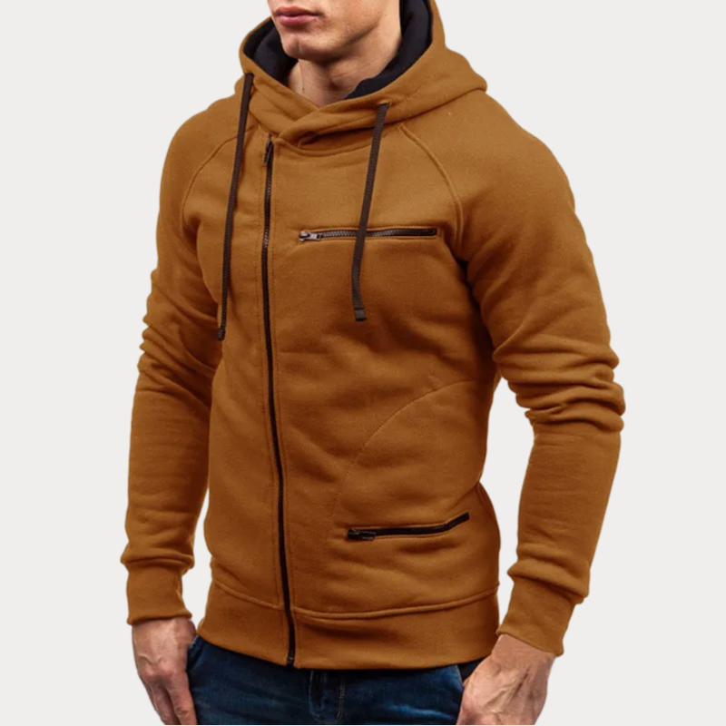 Zip-Up Jacke mit Kapuze für Herren