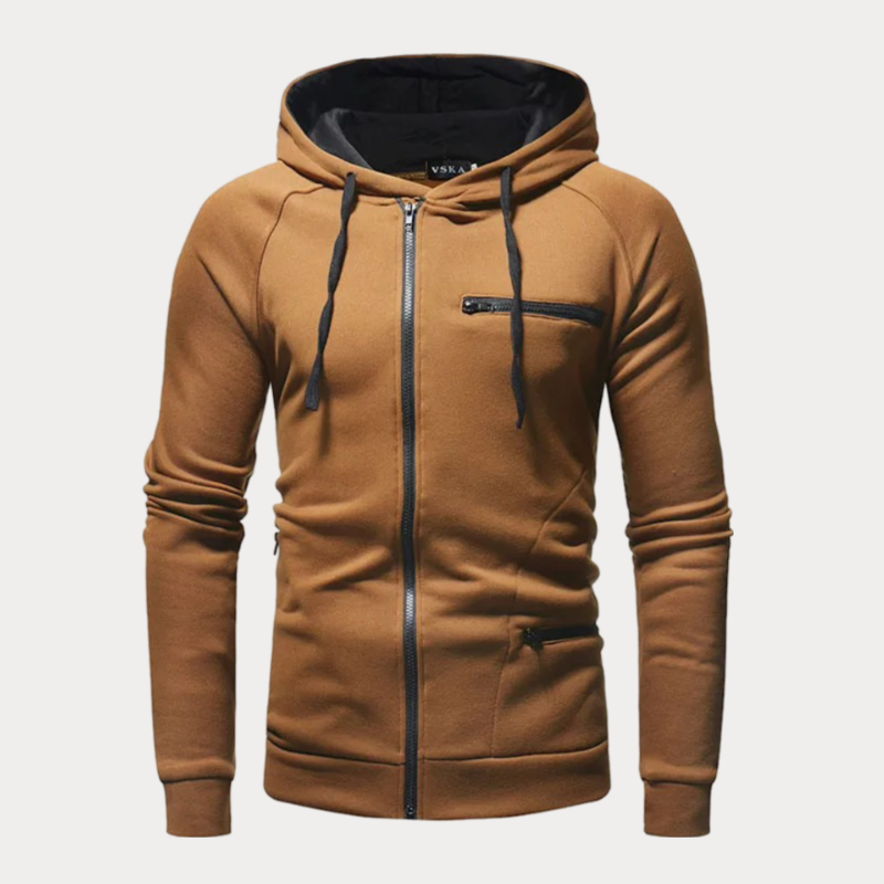 Zip-Up Jacke mit Kapuze für Herren