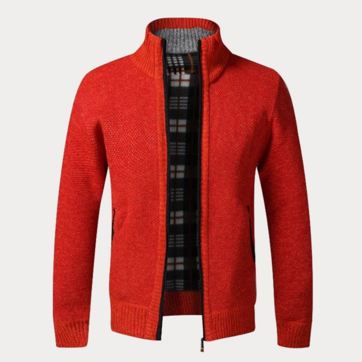 Herren-Strickjacke mit Reißverschluss