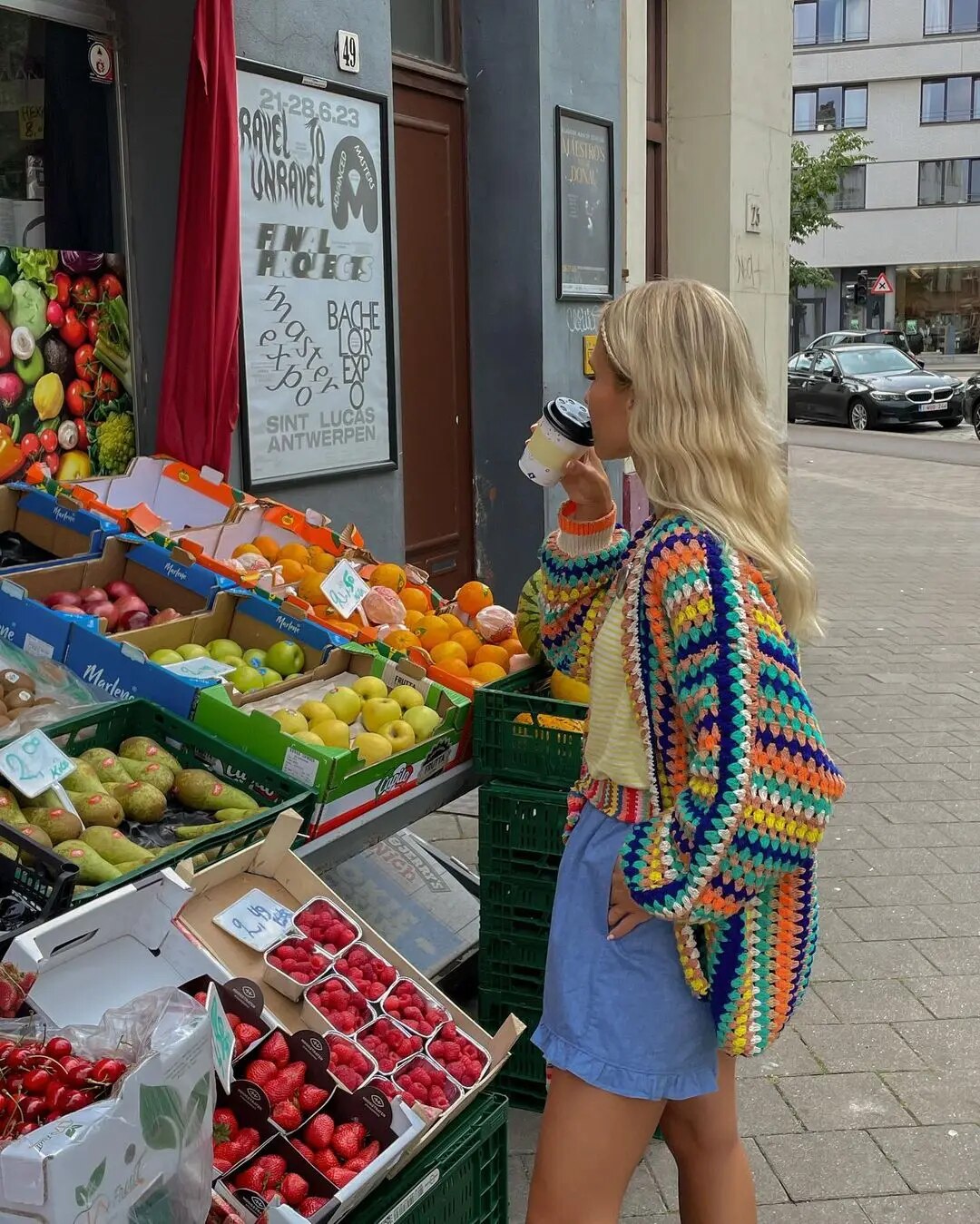 Boho Strickjacke für Damen