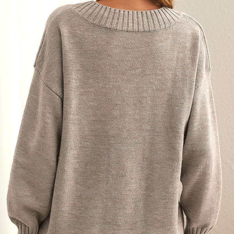 Langarmpullover aus Strick für Damen