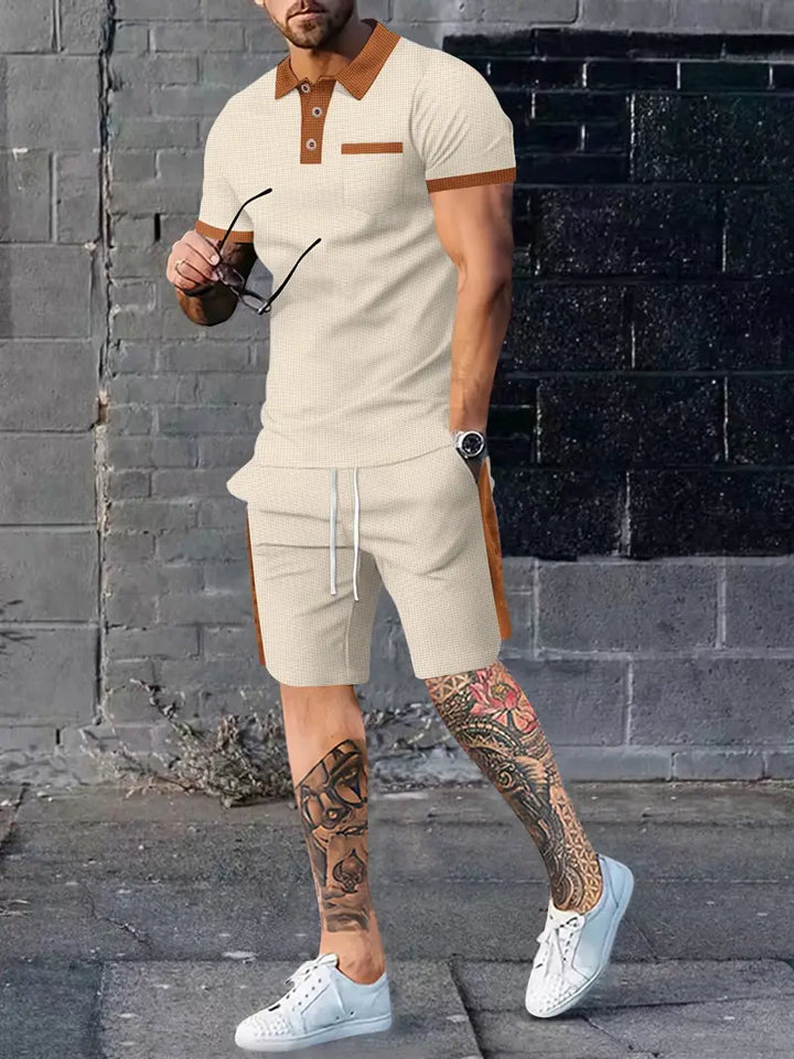 Polohemd und Shorts mit Kordelzug für Herren