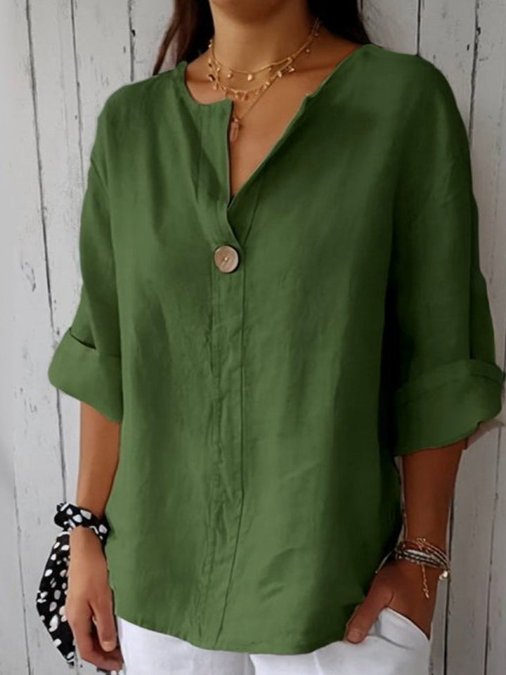 Angela™ | Casual V-Neck Blouse - Lisa New York