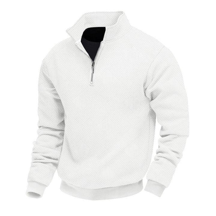 Eleganter Pullover mit halbem Reißverschluss für Herren